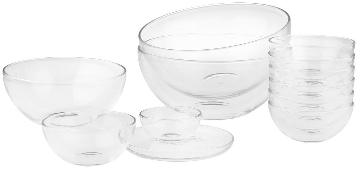 ZESTAW MISEK 019569 - przezroczysty, Basics, szkło - Leonardo