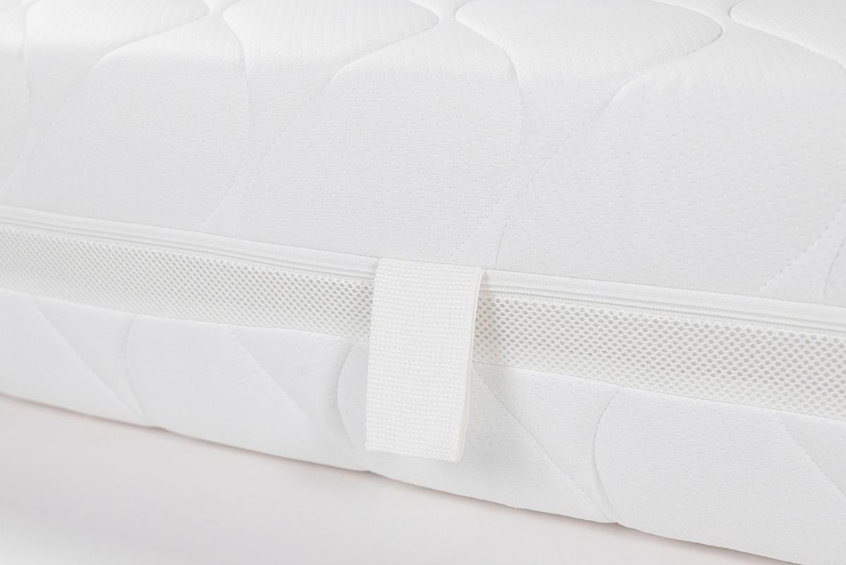 MATERAC-RDZEŃ/SPRĘŻYNY KIESZ. 7 ZONE POCKET SPRING MATTRESS - biały, Modern, tkanina (90/200cm) - Livetastic