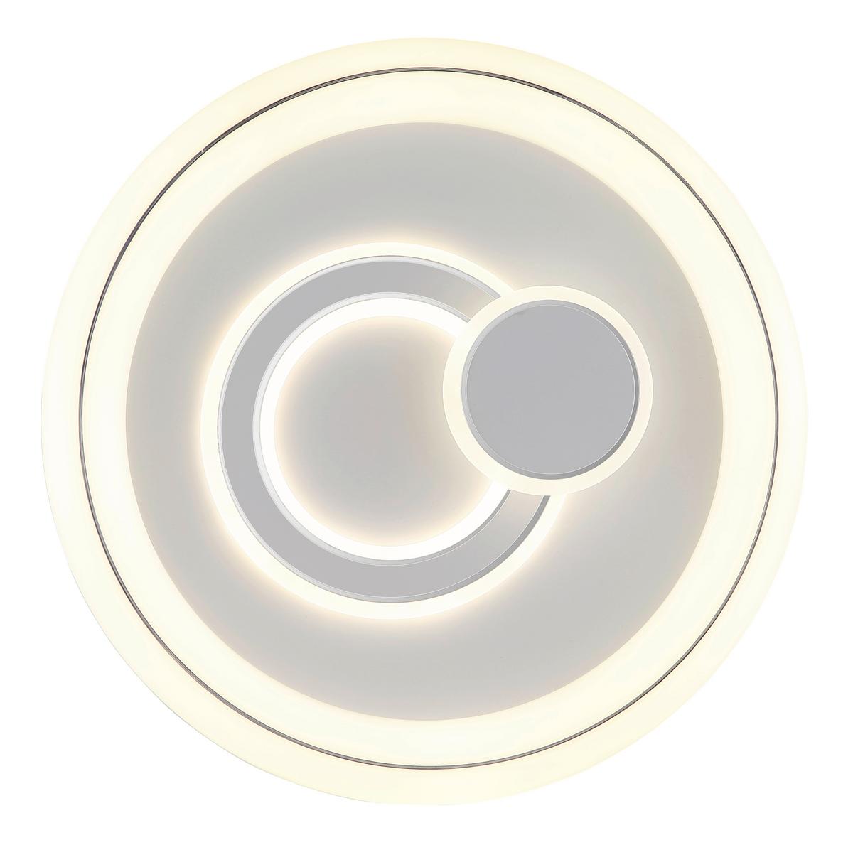 LED-Deckenleuchte Ruiz Weiß max. 48 Watt - Weiß, KONVENTIONELL, Kunststoff/Metall (48/7,5cm) - Globo