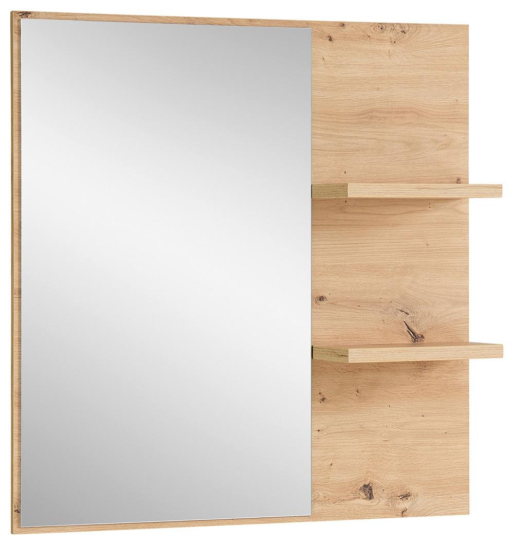 Wandspiegel Bari in Eiche Artisan - Eiche Artisan, MODERN, Glas/Holzwerkstoff (78/80/17cm) - Premium Living