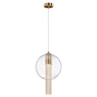 Pendelleuchte Flusso Bronzefarben max. 12 Watt - Transparent/Bronzefarben, Trend, Glas/Metall (25/47cm) - MAYTONI