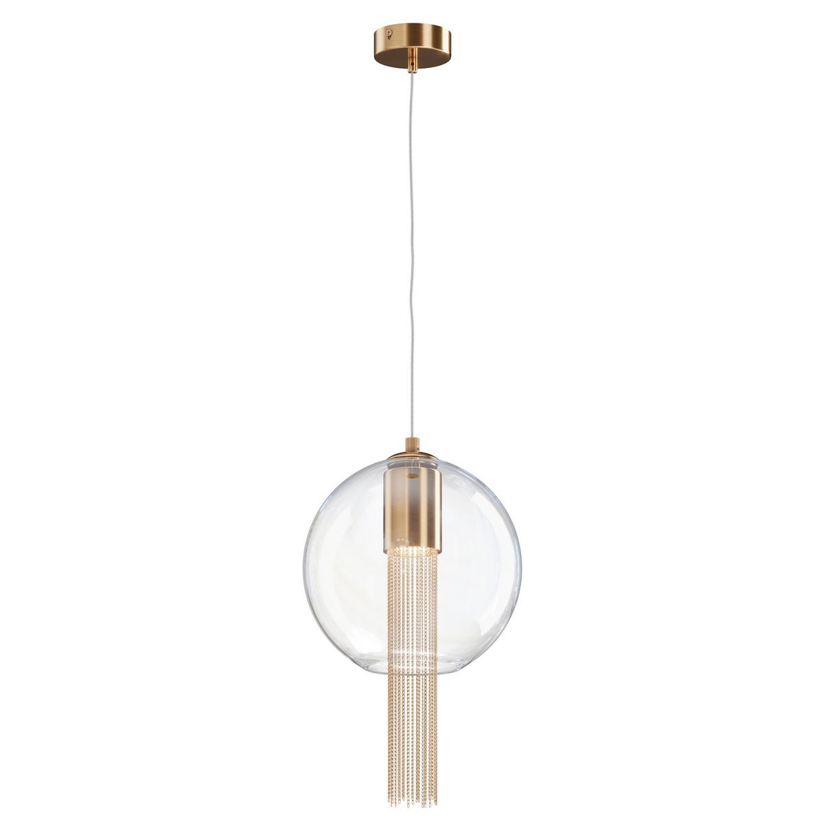 Pendelleuchte Flusso Bronzefarben max. 12 Watt - Transparent/Bronzefarben, Trend, Glas/Metall (25/47cm) - MAYTONI