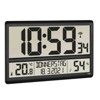 WANDUHR FUNKUHR - Schwarz, Basics, Kunststoff (36/2,8/23,5cm)