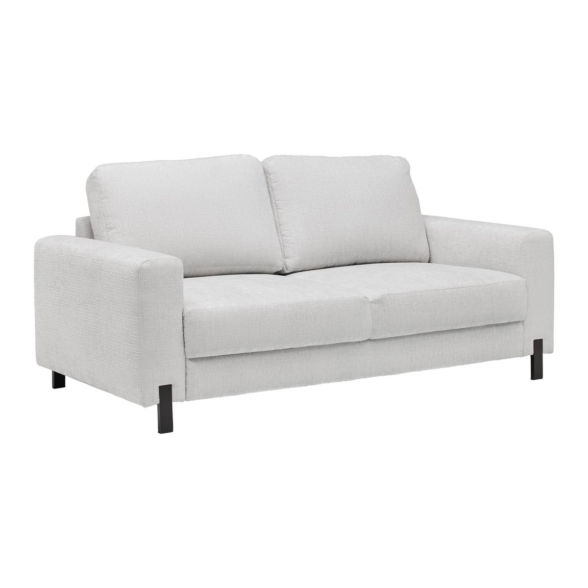 SOFA DWUOSOBOWA PIEGA - kolor srebrny/czarny, Modern, metal/tkanina (189/66-87/96cm) - Mömax