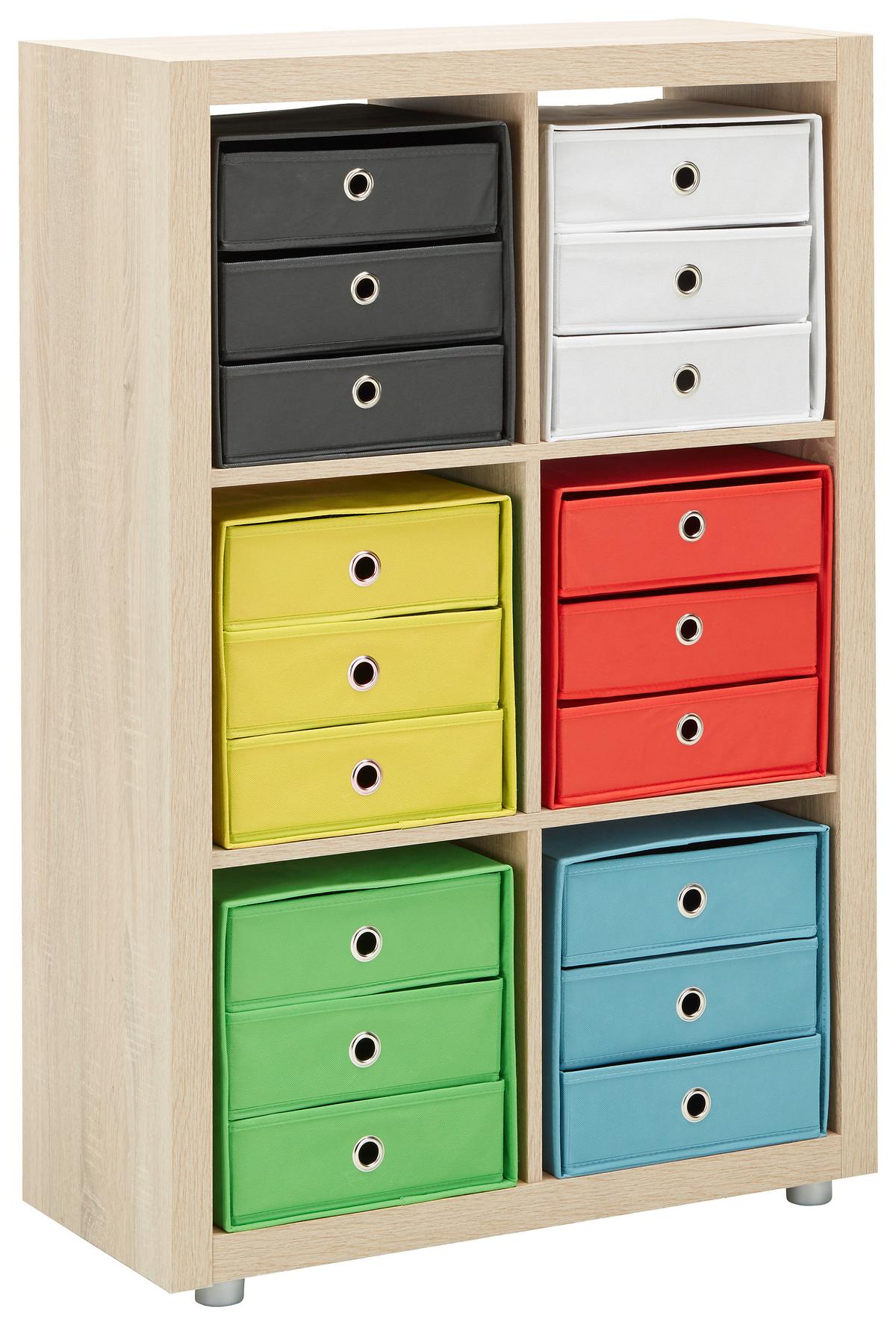 Raumteiler Eichefarben - Eichefarben/Alufarben, Holzwerkstoff (117/84/35cm) - Mömax