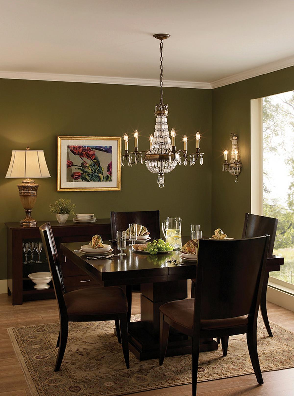 Csillár Fe-Bellini6 - bronzszínű, Konventionell, üveg/fém (68.6/81.5cm) - Elstead Lighting
