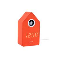 BUDZIK CUCKOO LED - pomarańczowy, Basics, materiał drewnopochodny (6/9/15.5cm) - Karlsson