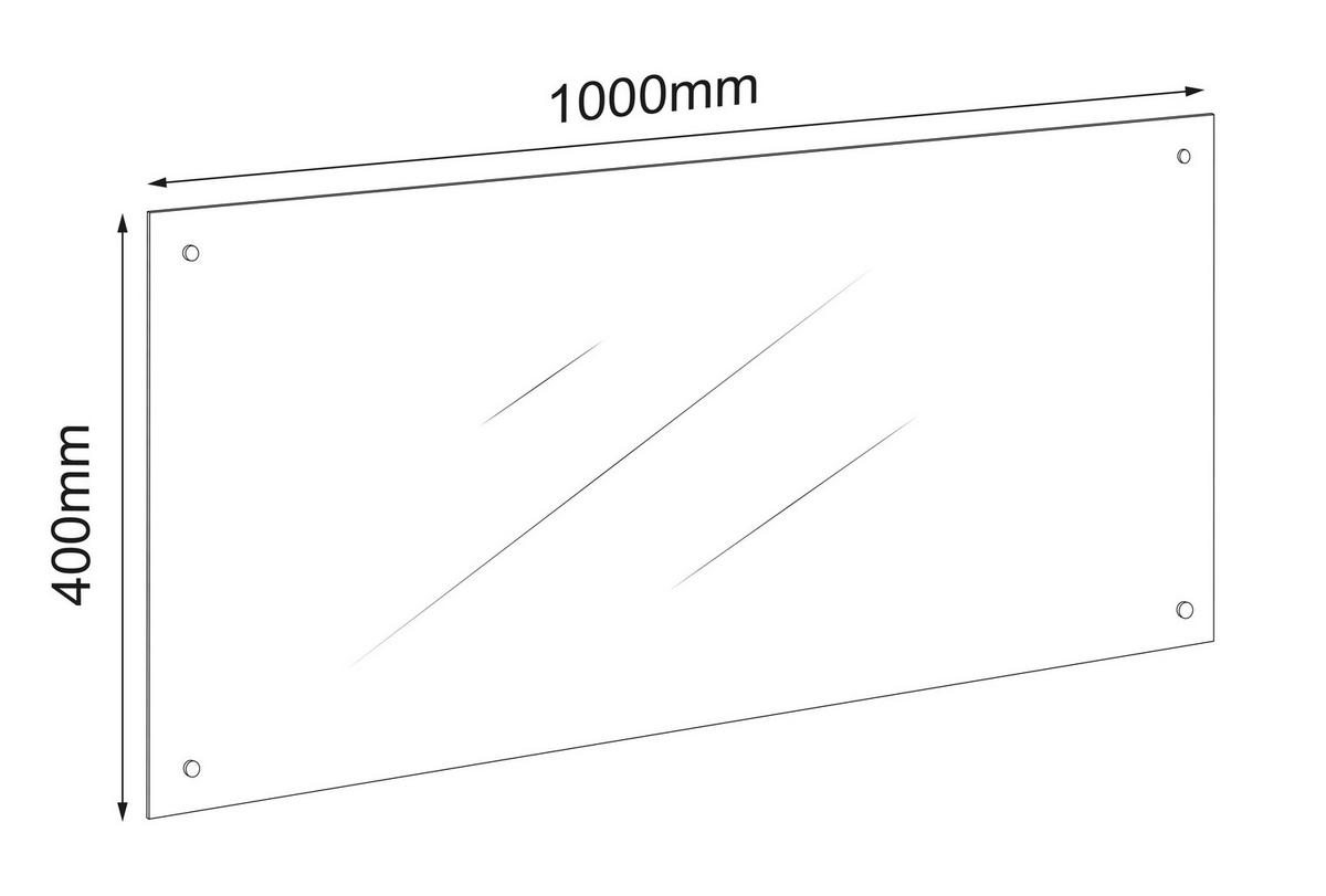Küchenrückwand Esilo - Klar, Trend, Glas (100/40cm) - MID.YOU