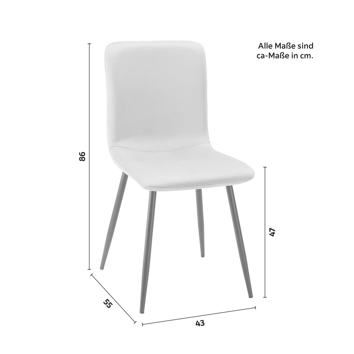 Stuhl Elif Beige Samt Gepolstert - Beige/Schwarz, MODERN, Holz/Textil (43/86/55cm) - Bessagi Home