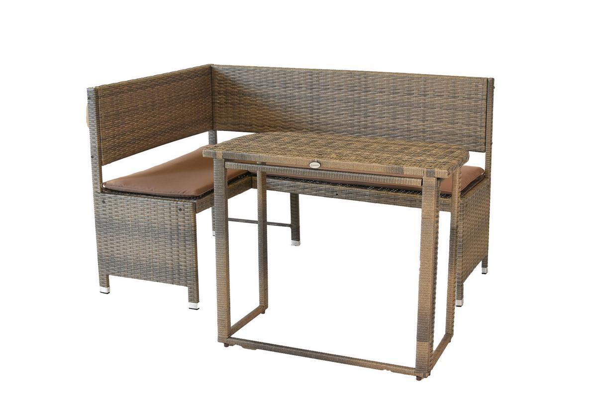 Vrtni Set Lambada, Naravna Barva, Z Blazino, 2-Delni - naravne barve, Konvencionalno, kovina/umetna masa - Gardenson