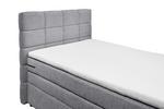 Boxspringbett in Dunkelgrau ca. 120x200 - Dunkelgrau/Schwarz, Konventionell, Holzwerkstoff/Kunststoff (120/200cm) - Premium Living