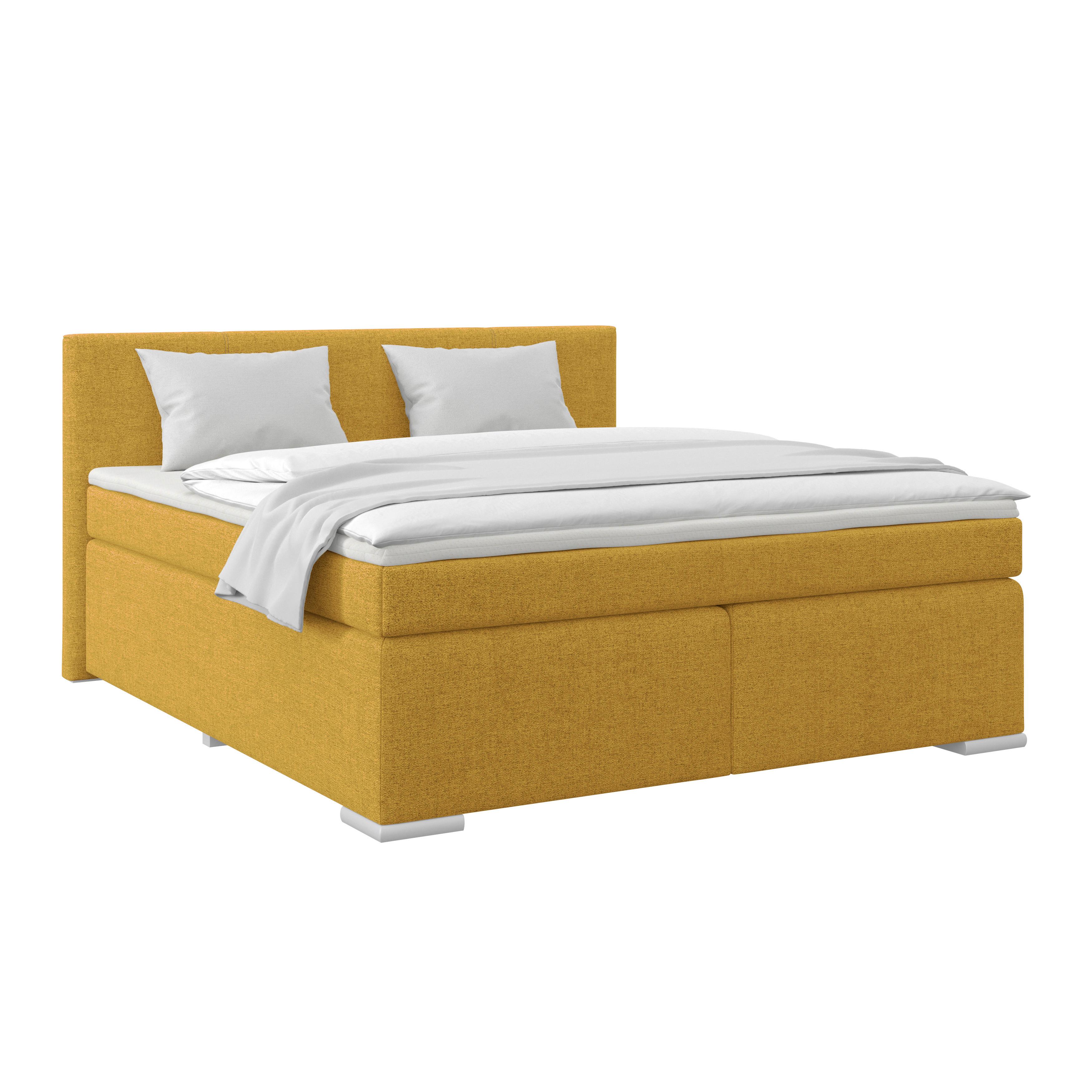 Boxspring Krevet Mira - boje grafita/srebrne boje, Konvencionalno, metal/tekstil (160/200cm) - Best Price