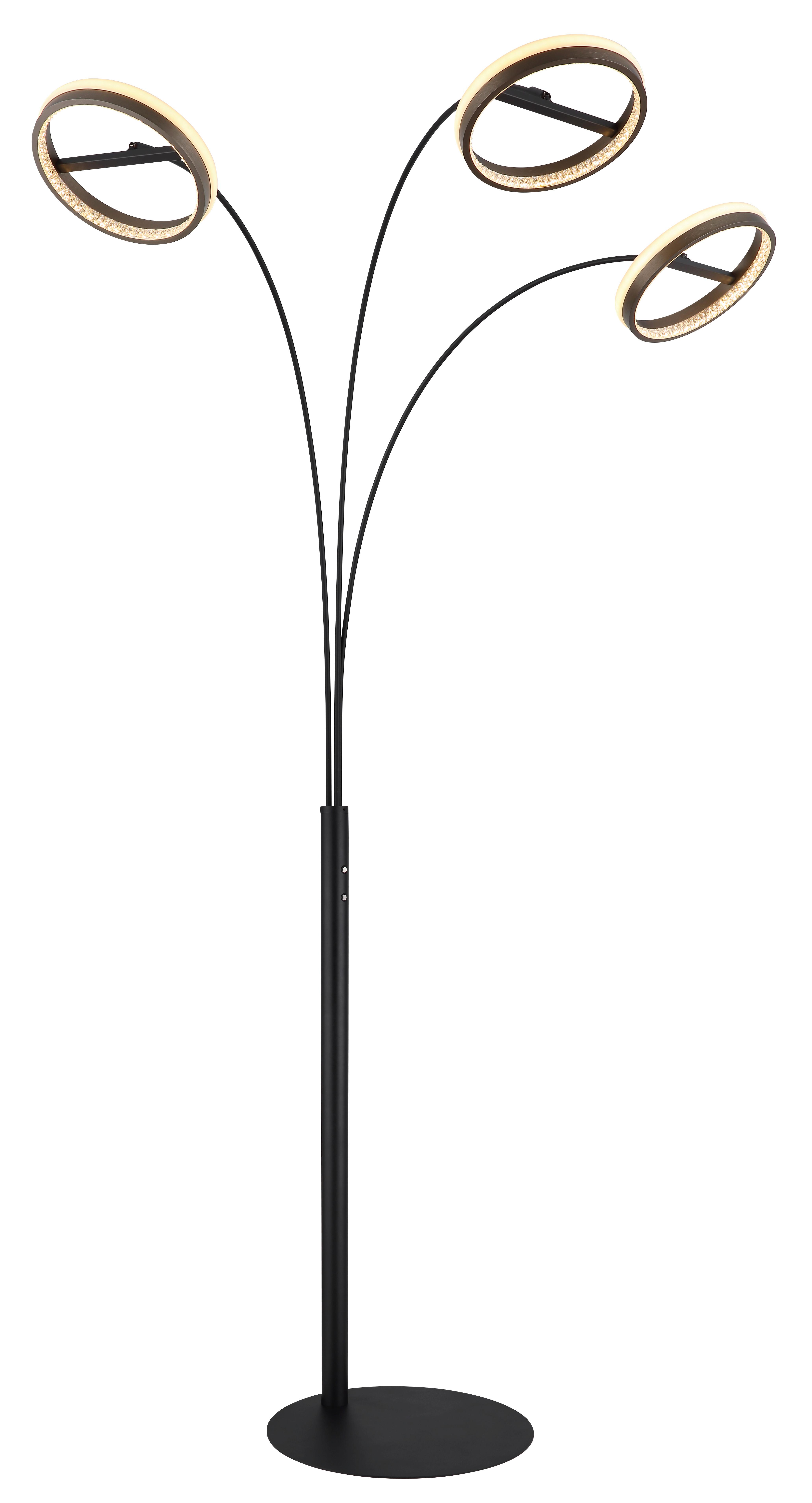 LED-STEHLEUCHTE 67179S1 DELLA - Klar/Weiss, Design, Kunststoff/Metall (83,7/102,3/190,2cm) - Globo