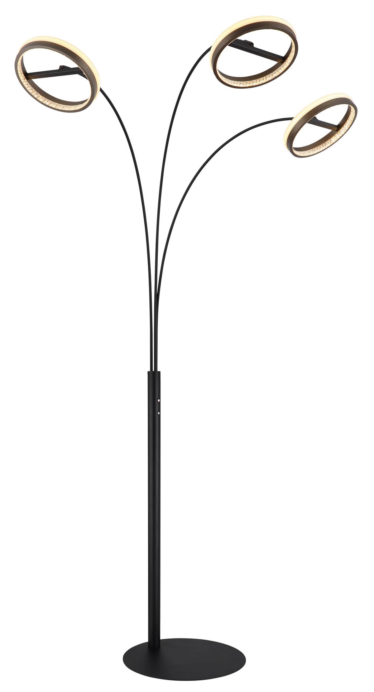 LED-STEHLEUCHTE 67179S1 DELLA - Klar/Weiss, Design, Kunststoff/Metall (83,7/102,3/190,2cm) - Globo