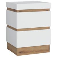 Noćni Ormarić Calabria - bijela/boje hrasta, Moderno, drvni materijal/plastika (50/68/45cm) - Modern Living