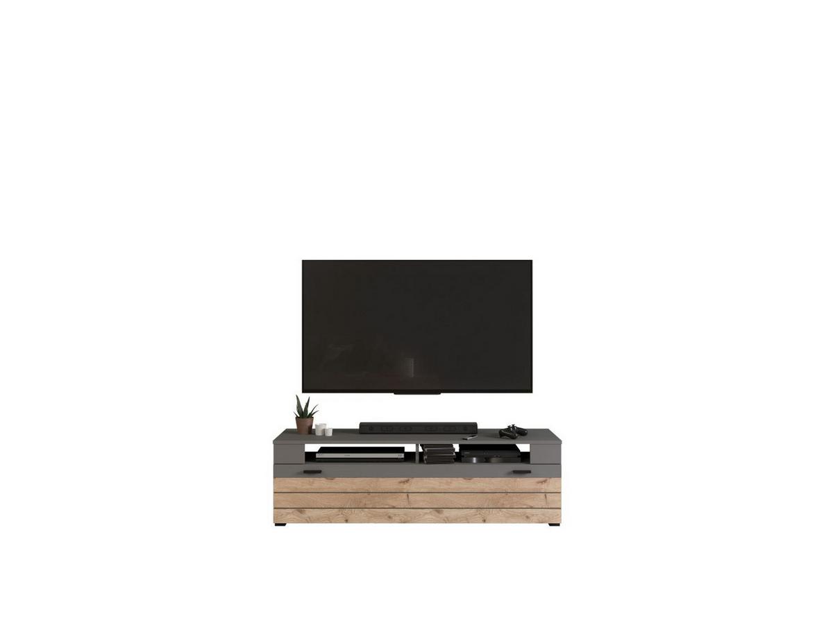 TV- Element Freno ca. 140x42 cm Nox Eiche/Grau - Schwarz, KONVENTIONELL, Holzwerkstoff/Kunststoff (140/42/40cm) - MID.YOU