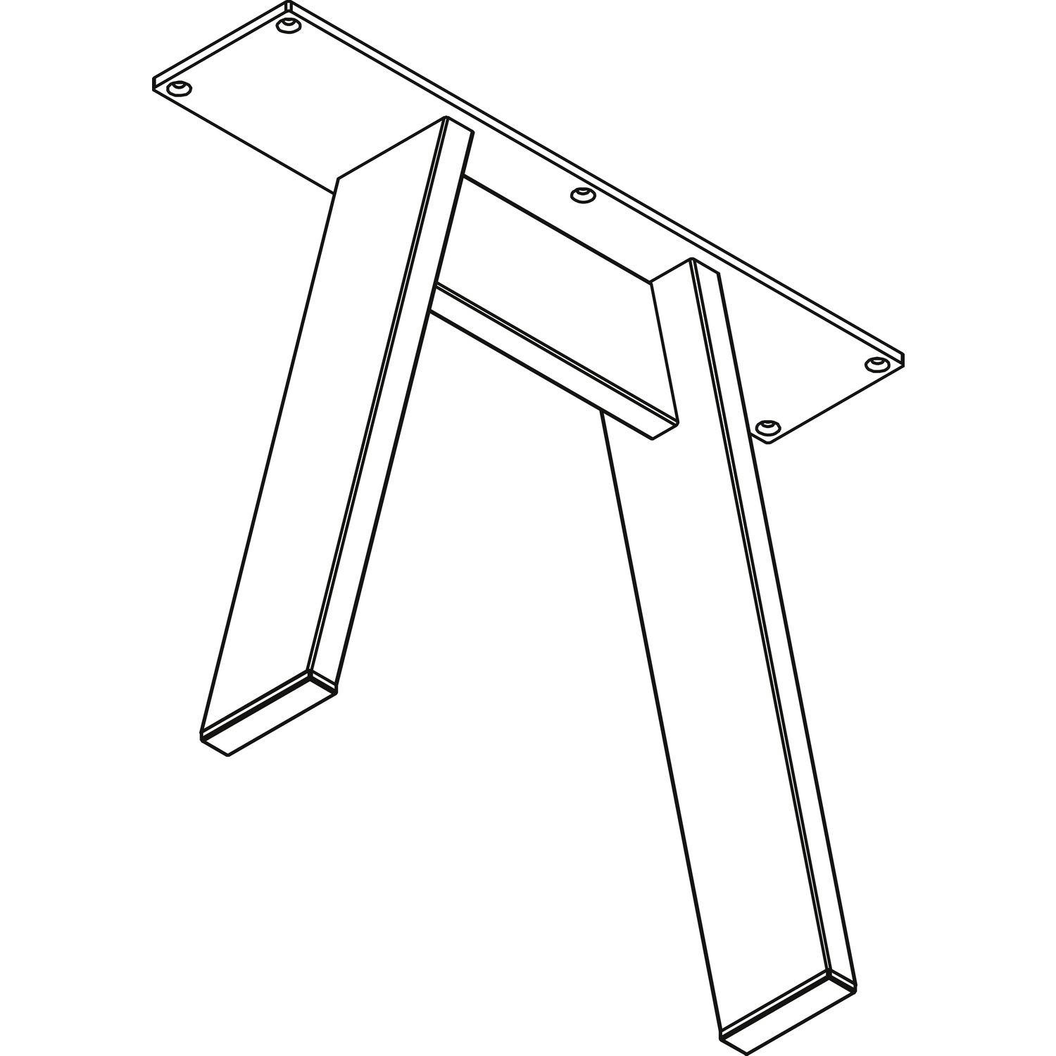 Bankgestell A-Form schwarz beschichtet - Schwarz, Metall (45/41/10cm)