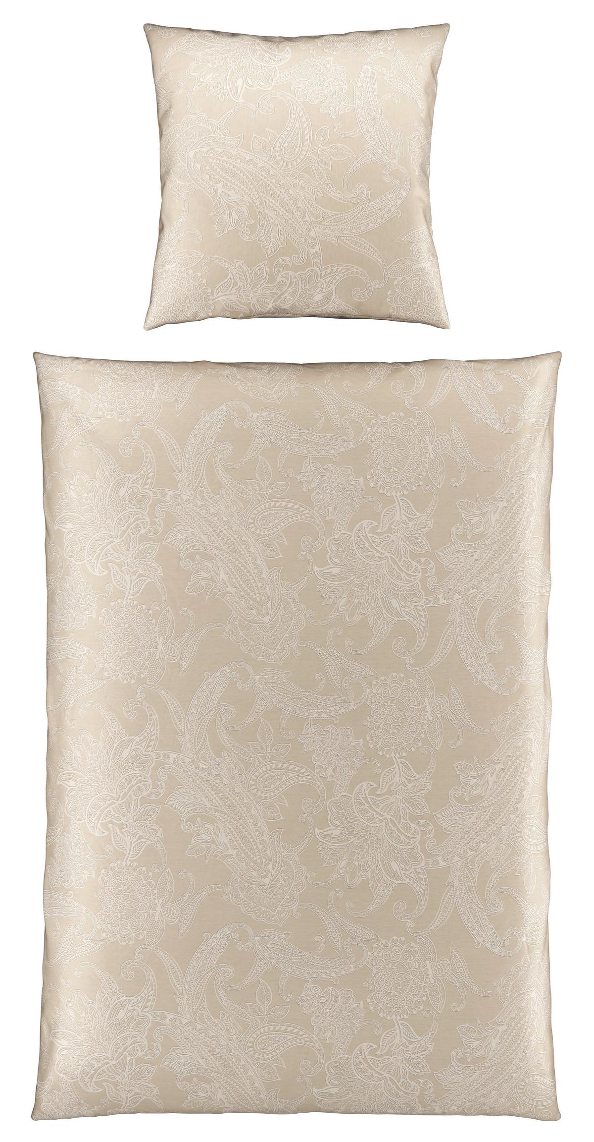 Bettwäsche Amal XL Beige ca. 155x220cm - Beige, ROMANTIK / LANDHAUS, Textil (155/220cm) - Modern Living