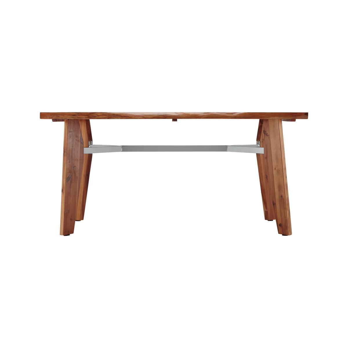 Esstisch Jasper in Holz Akazie massiv hell ca. 160x90 cm - Akaziefarben/Grau, MODERN, Holz/Metall (160/90/75cm) - Bessagi Home