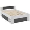 SÄNG AZURRO 2-140 - vit/antracit, Modern, trämaterial (140/200cm) - Mömax