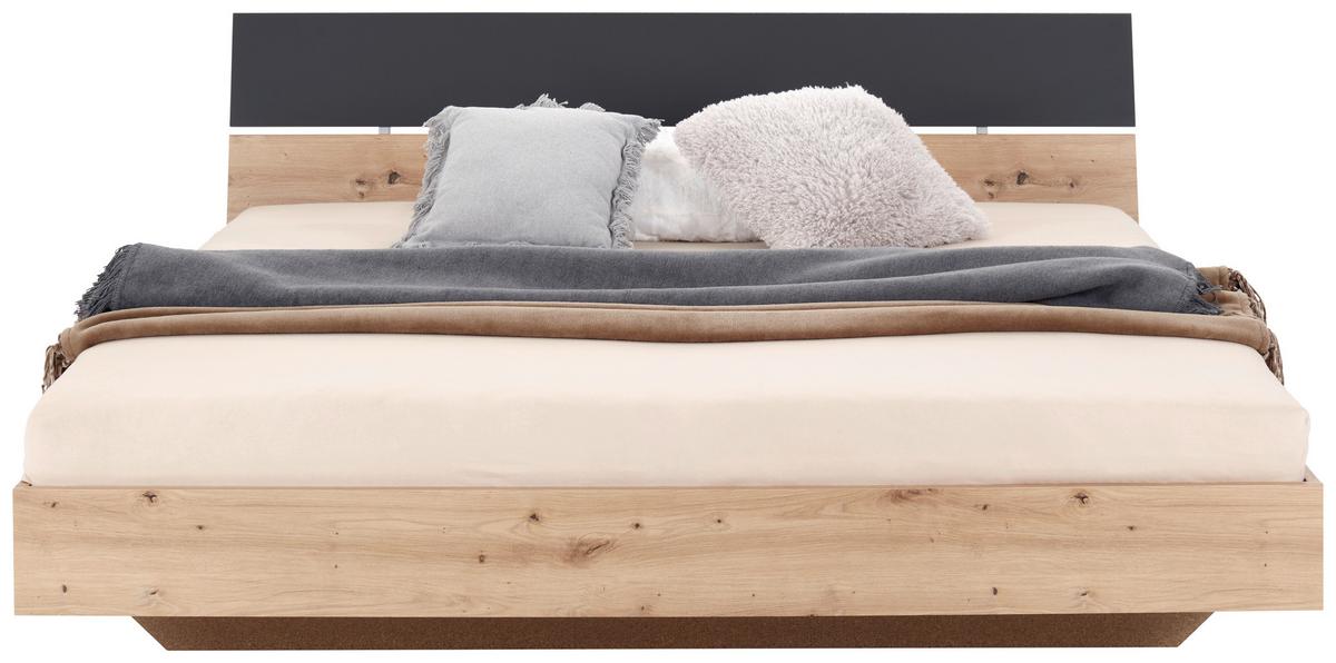 Dormitor Katrin - culoare lemn stejar/grafit, Konventionell, material pe bază de lemn - Best Price