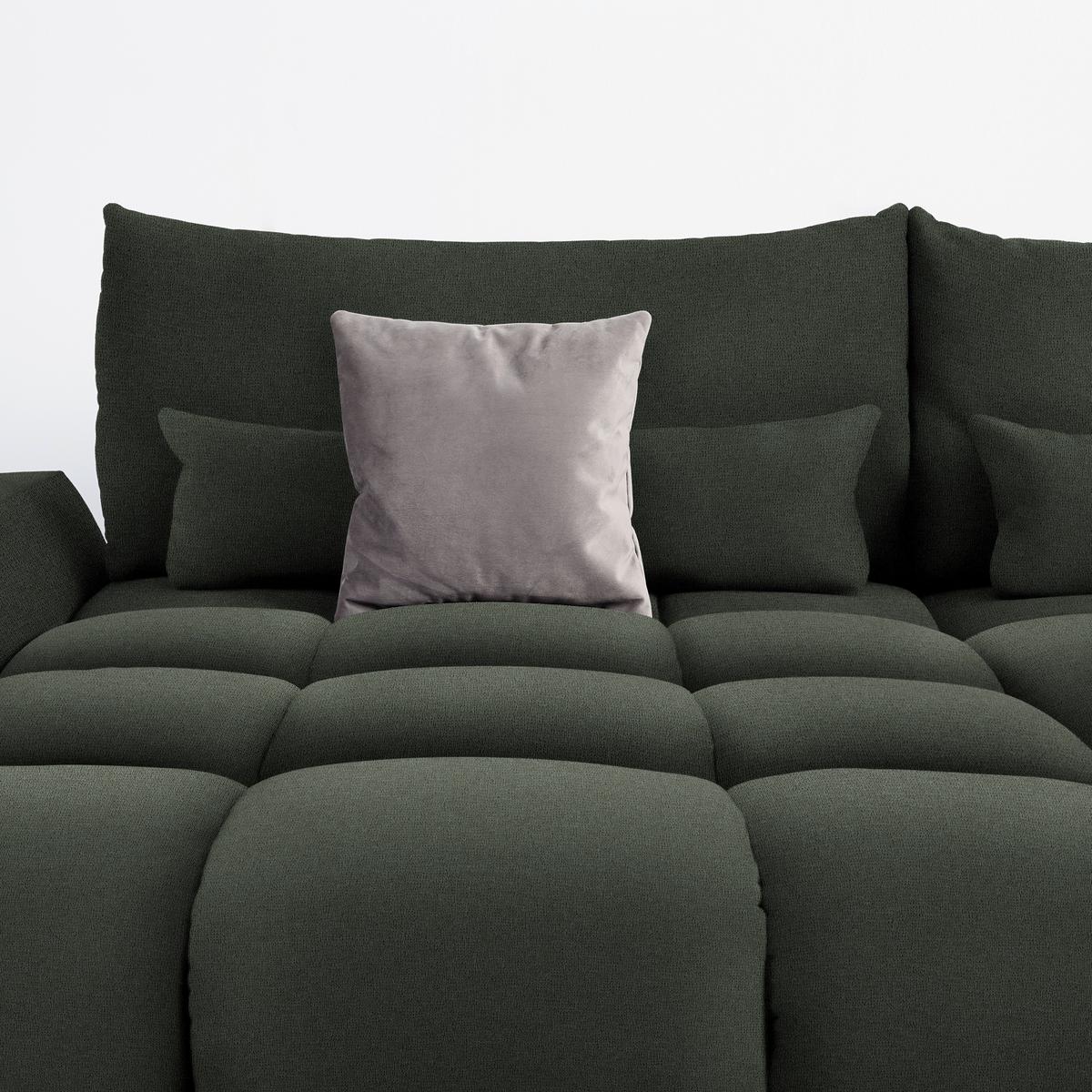 Wohnlandschaft Waikiki Grün - Chromfarben/Schwarz, KONVENTIONELL, Kunststoff/Textil (337/69/228cm) - Mömax