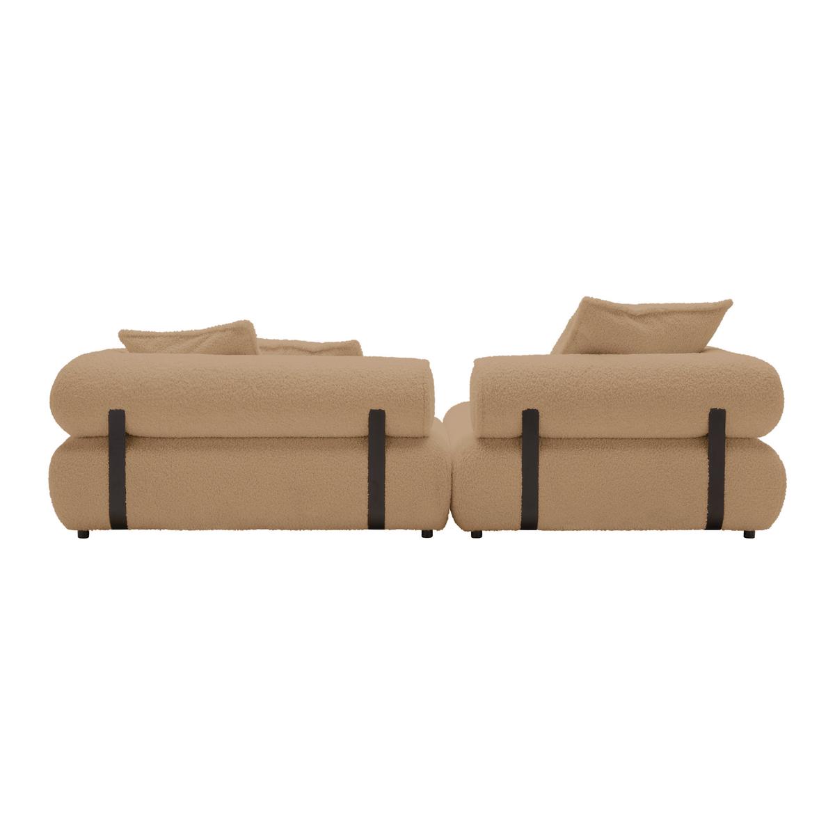 Wohnlandschaft Casimir Beige - Beige/Schwarz, LIFESTYLE, Kunststoff/Textil (180/310cm) - Premium Living