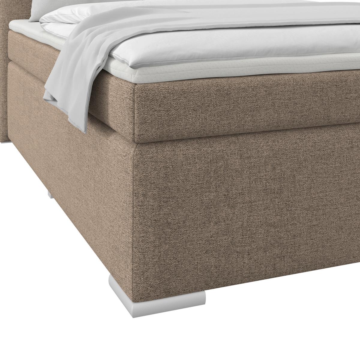 Boxspring Krevet Mira - cappuccino, Konvencionalno, metal/tekstil (140/200cm) - Best Price
