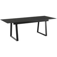 Ausziehtisch Carlos Schwarz - Schwarz, Modern, Stein/Metall (180-220/90/75cm) - Mömax