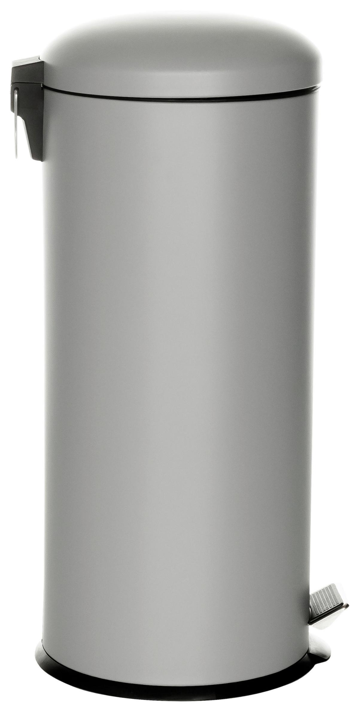 Koš Za Smeti Clean Viii, 30 L, Siva - siva/črna, Basics, kovina/umetna masa (30/69/30cm) - MID.YOU