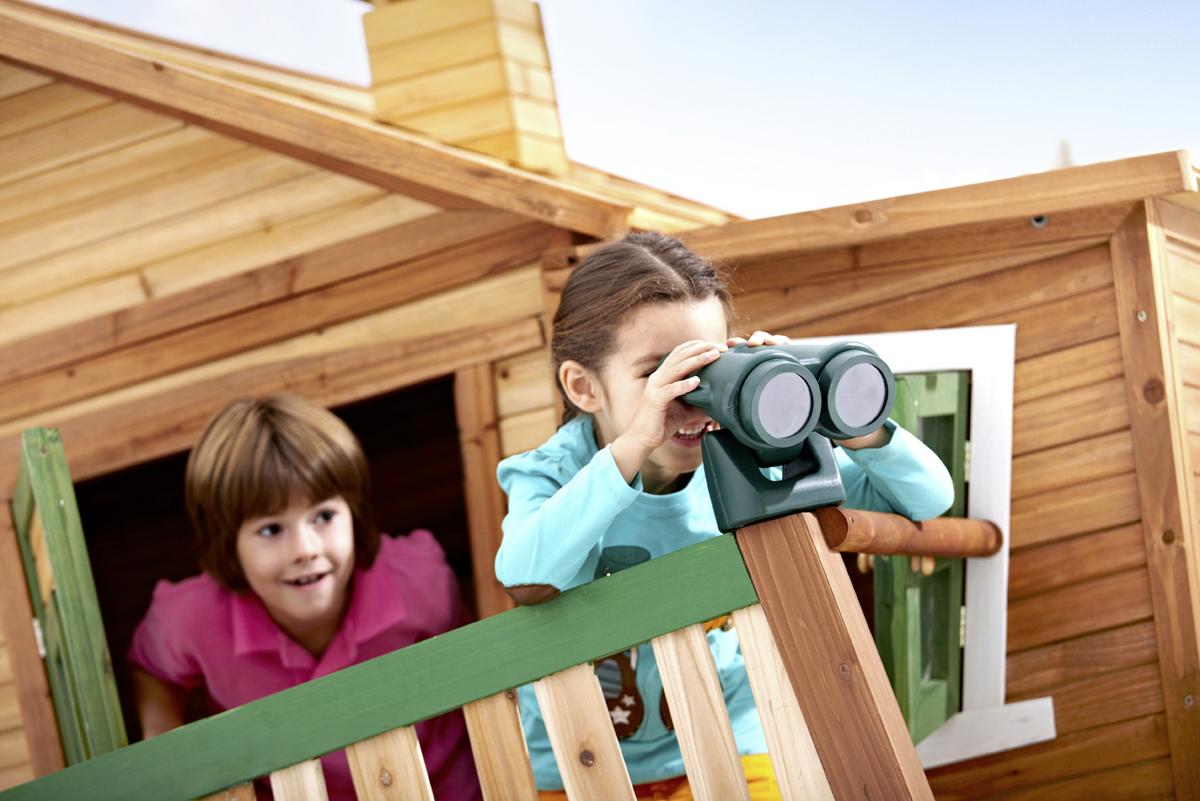 Spielhaus A030.150.00 aus Zeder Massiv - Braun/Naturfarben, KONVENTIONELL, Holz (435/291/180cm) - Ambia Garden