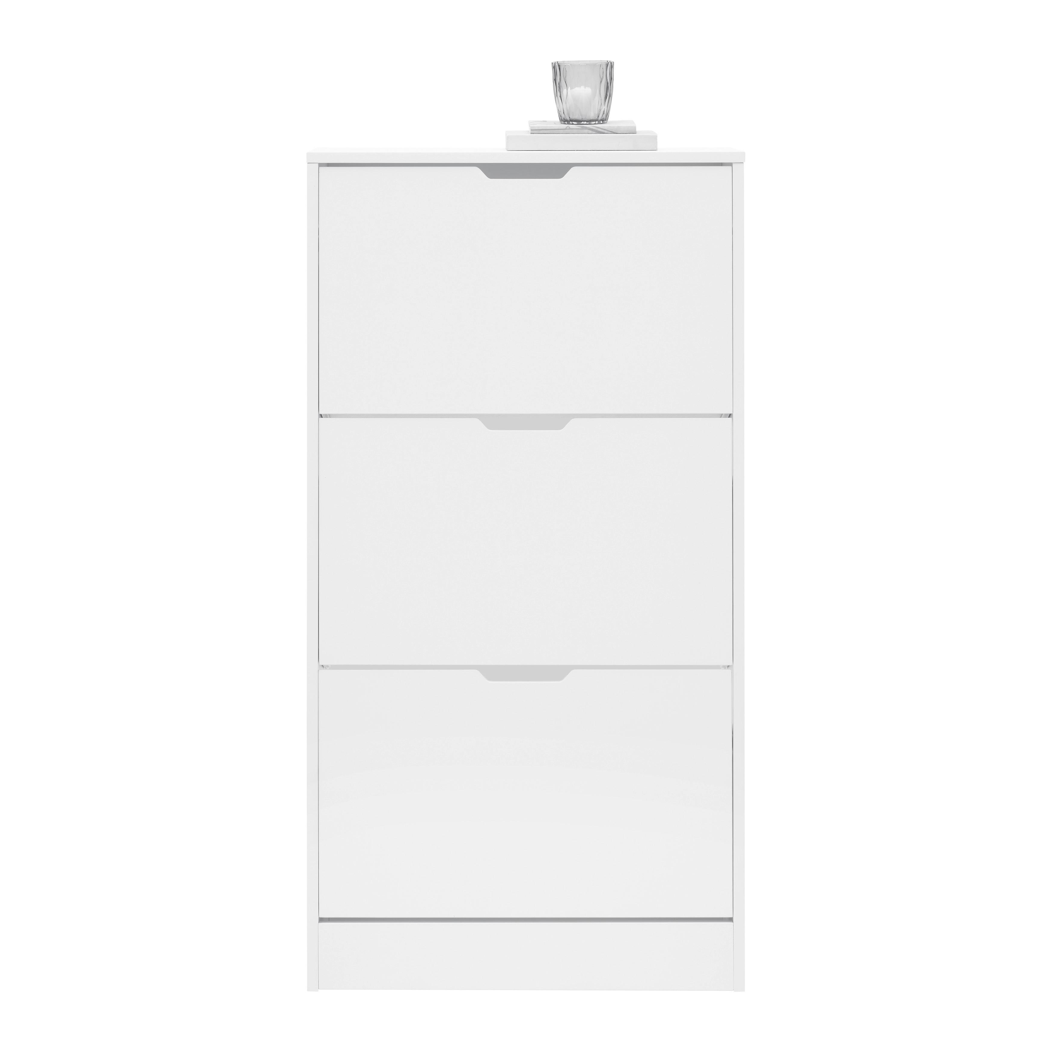 SKOSKÅP RUDI -EXKLUSIV- - vit, Klassisk, trämaterial (60/118/24cm) - Mömax