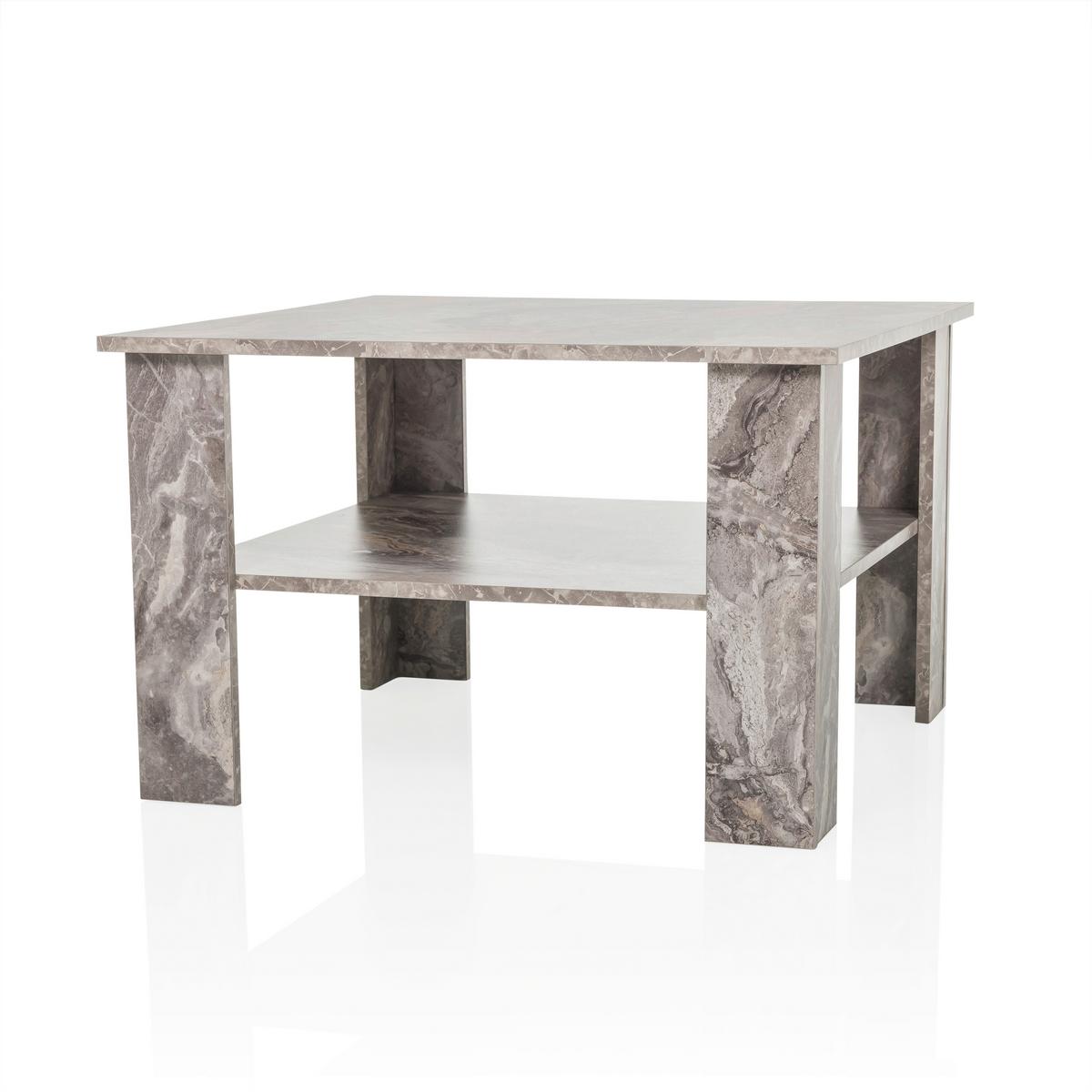 Klubska Miza Bismo, Siva - siva, Moderno, leseni material (70/70/45cm) - MID.YOU