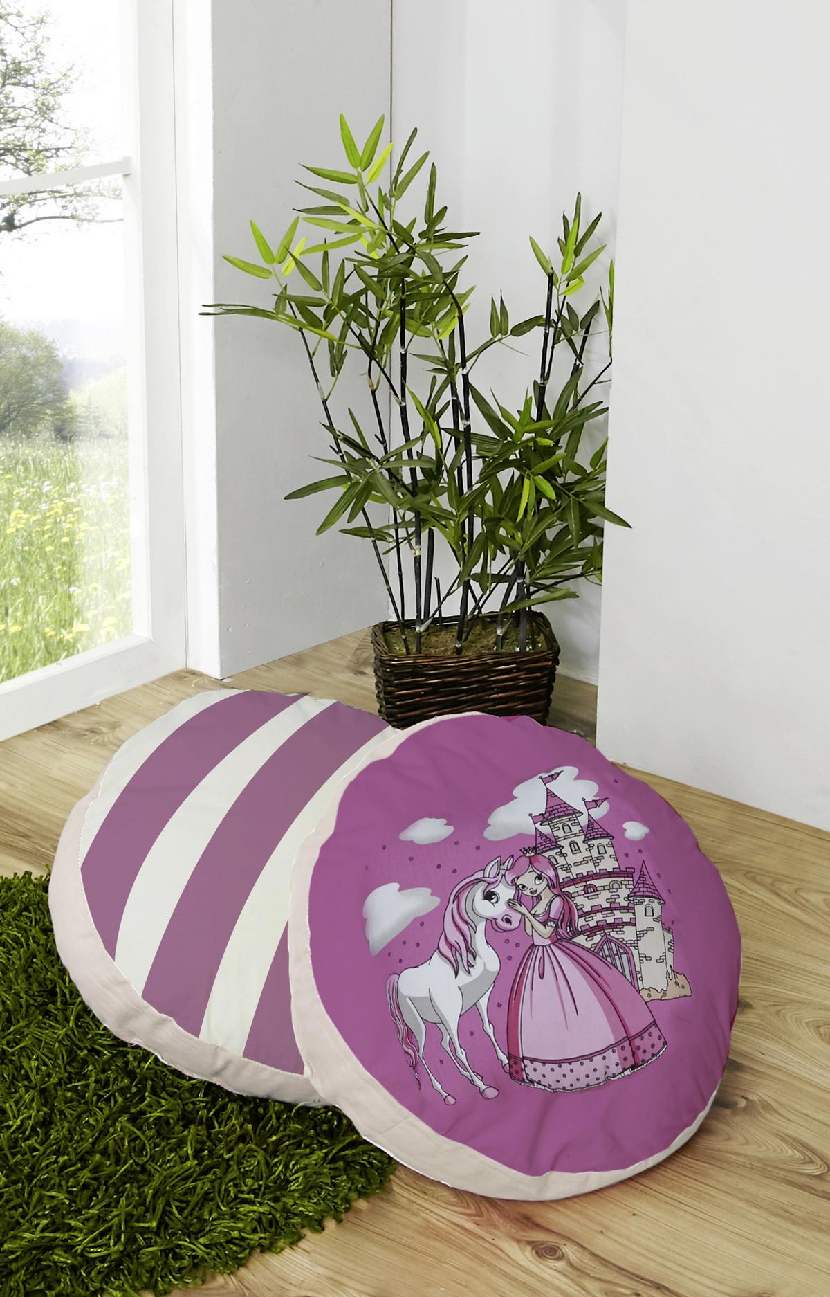 Okrasna Blazina Pferd, Roza, Bela - pink, Konvencionalno, tekstil (40/40cm) - MID.YOU
