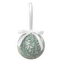 Glob de Crăciun cca. 7,5 cm Frost - verde închis/alb, Modern, plastic/hârtie (7,5cm)