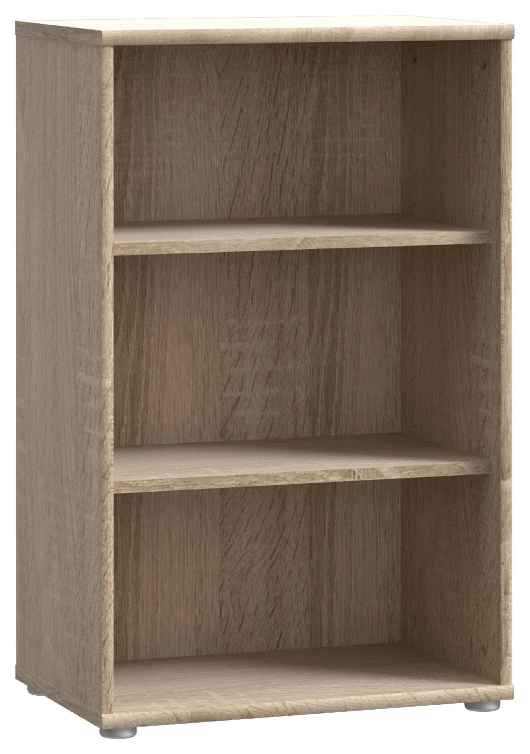 Regal Tempra 2, Barva Hrasta - barve aluminija/hrast sonoma, Design, umetna masa/leseni material (54/111,1/34,8cm)