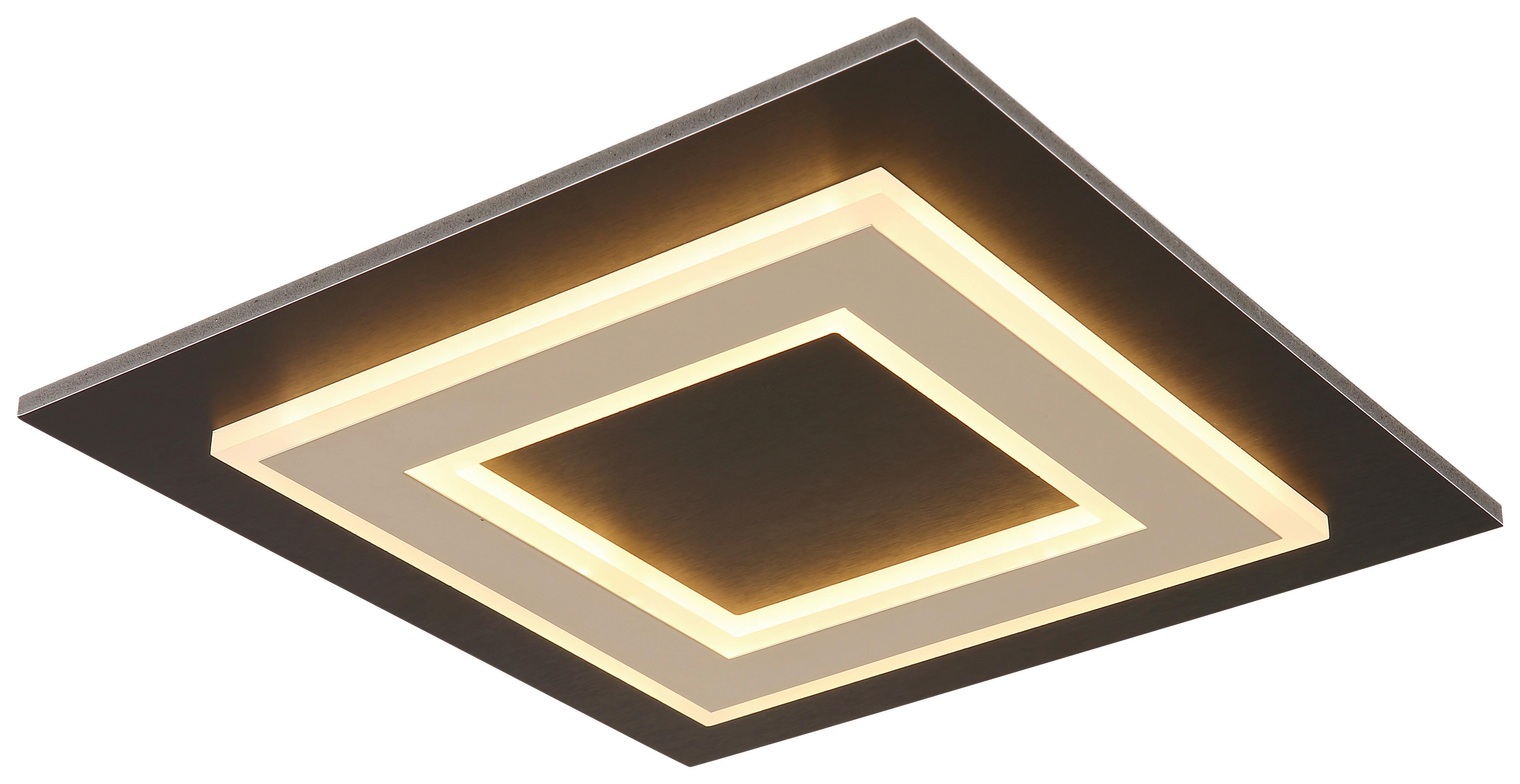 LAMPA SUFITOWA LEANA - czarny/opal, Design, tworzywo sztuczne/metal (32/32/5,5cm) - Novel