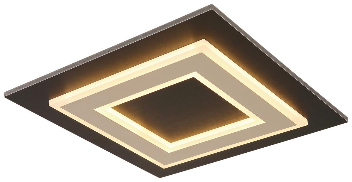 LAMPA SUFITOWA LEANA - czarny/opal, Design, tworzywo sztuczne/metal (32/32/5,5cm) - Novel