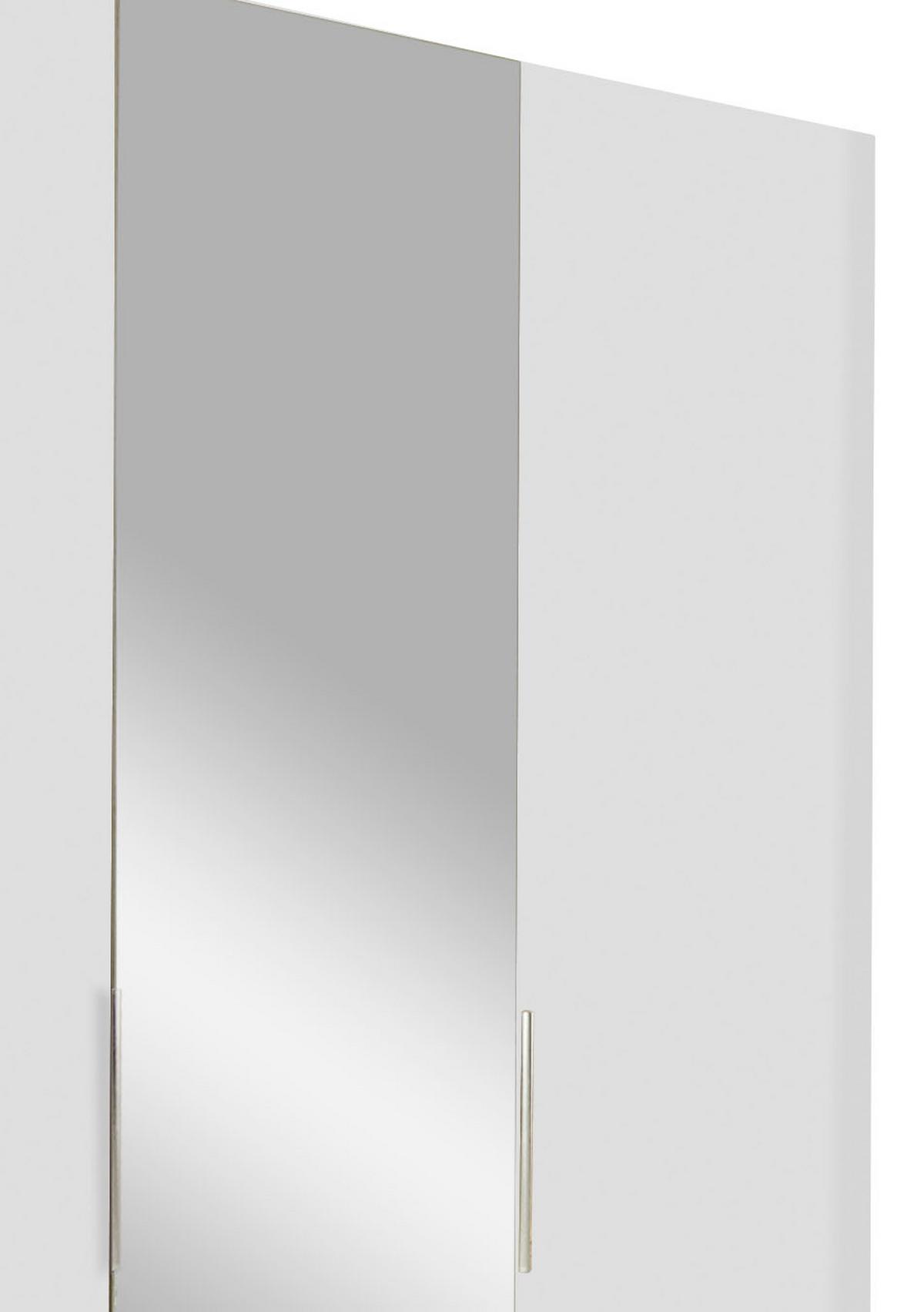 DULAP USI ROTATIVE LEVEL 36A - argintiu/alb, Modern, sticlă/material pe bază de lemn (150/216/58cm) - Modern Living