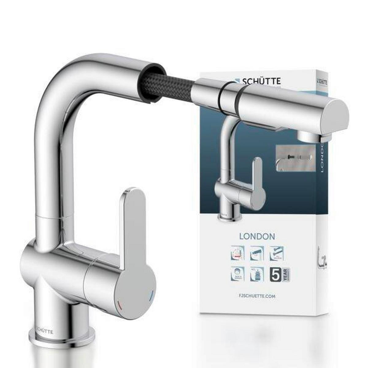 Waschtischarmatur London aus Metall - Chromfarben, Basics, Metall (7,9/22,5/19,5cm) - Schütte