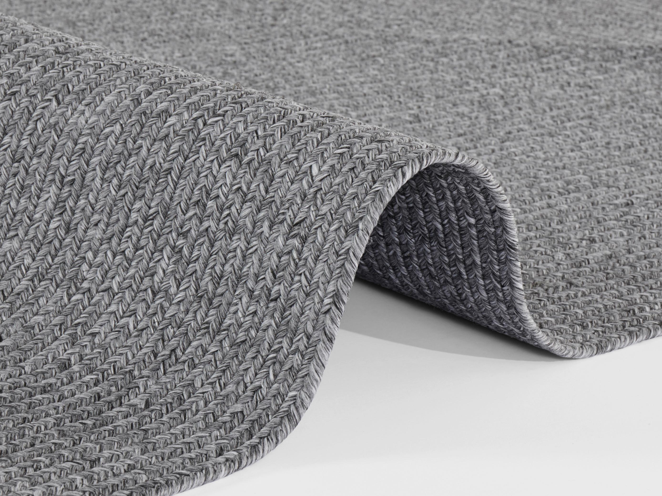 Outdoorteppich Trenzado Hellgrau ca. 80x150cm - Hellgrau, Basics, Kunststoff (80/150cm)
