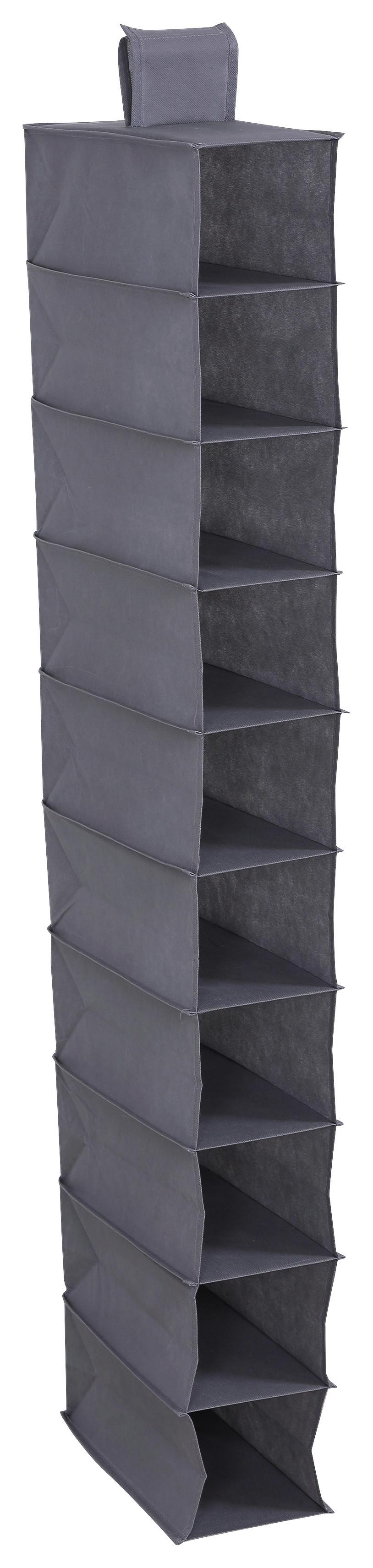 Hängeorganizer in Grau - Grau, Konventionell, Karton/Textil (33/125/15cm) - Modern Living