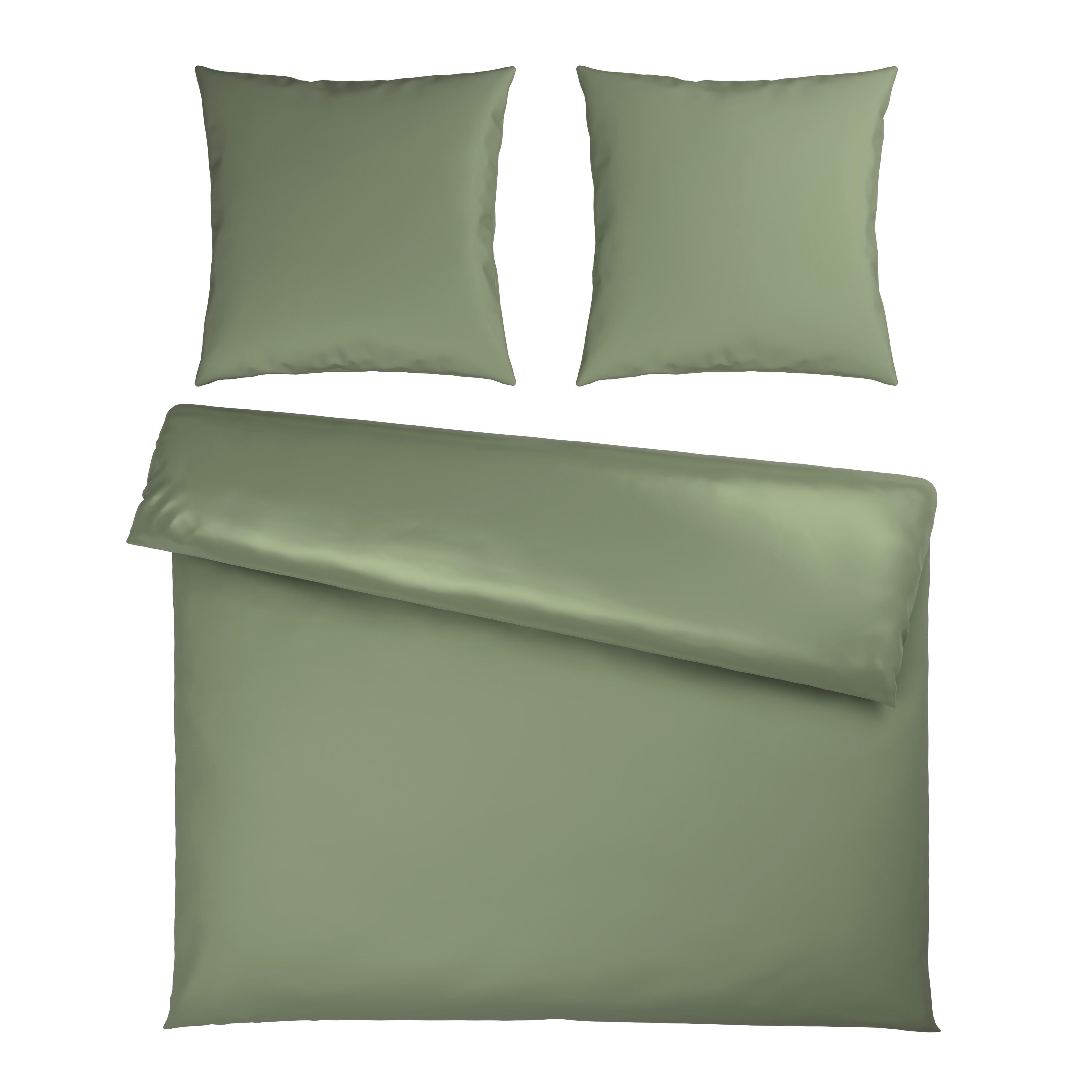 Bettwäsche Xenia Uni XXL Hellgrün ca. 200x200cm - Hellgrün, MODERN, Textil (200/200cm) - Premium Living