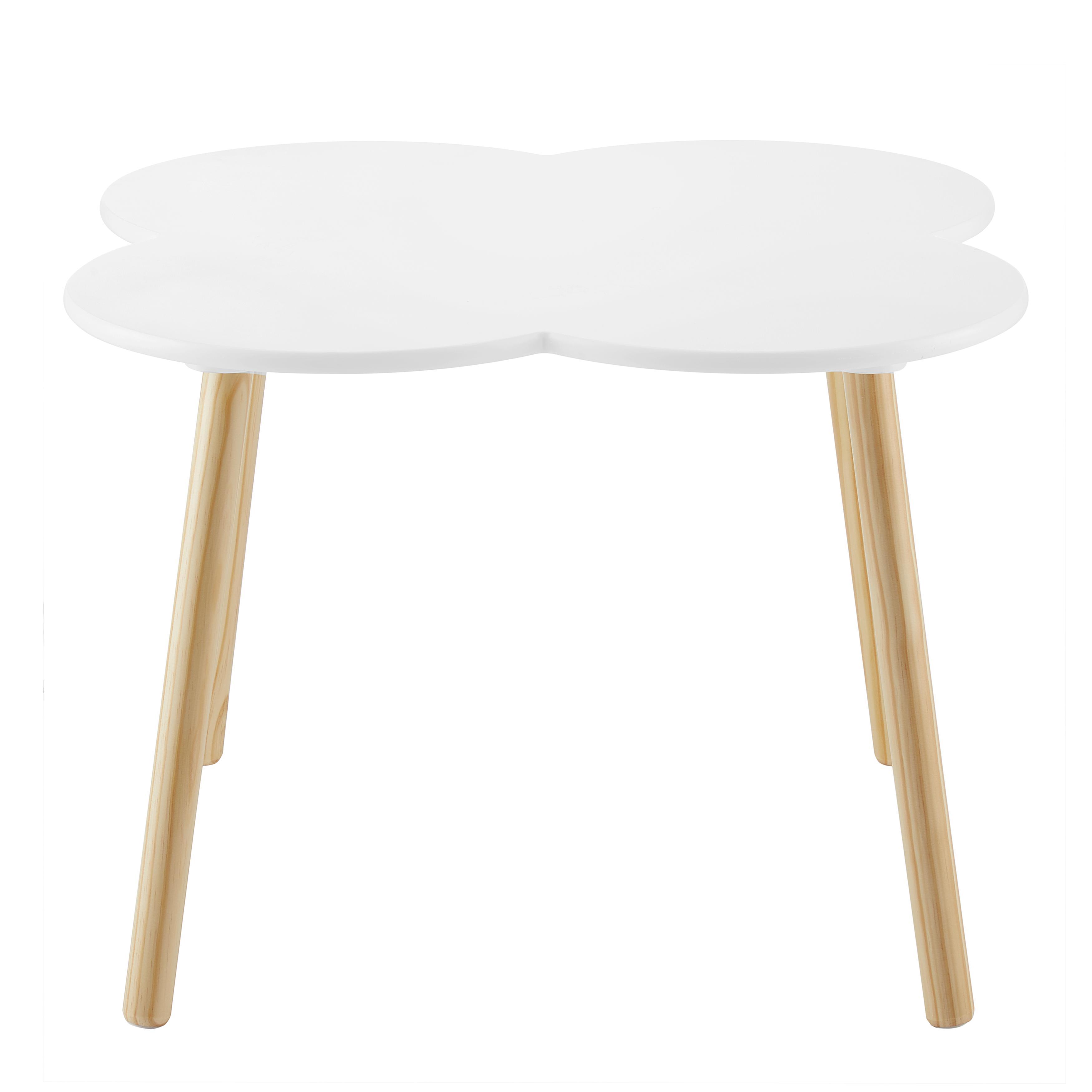 Kindertisch in Weiß/ Pinienfarben 'Lea' - Weiß/Pinienfarben, MODERN, Holz (80/51/80cm) - Bessagi Kids