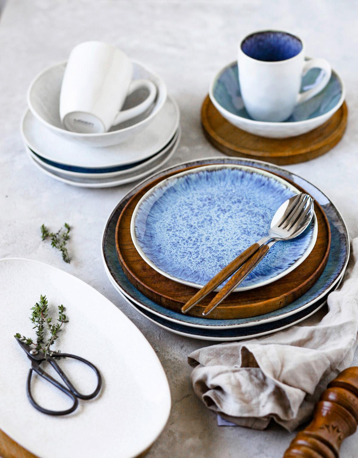 KAFFEEBECHERSET KAFFEEBECHER, 935099 - Blau, Basics, Keramik (8,5/10,5/8,5cm) - Mäser