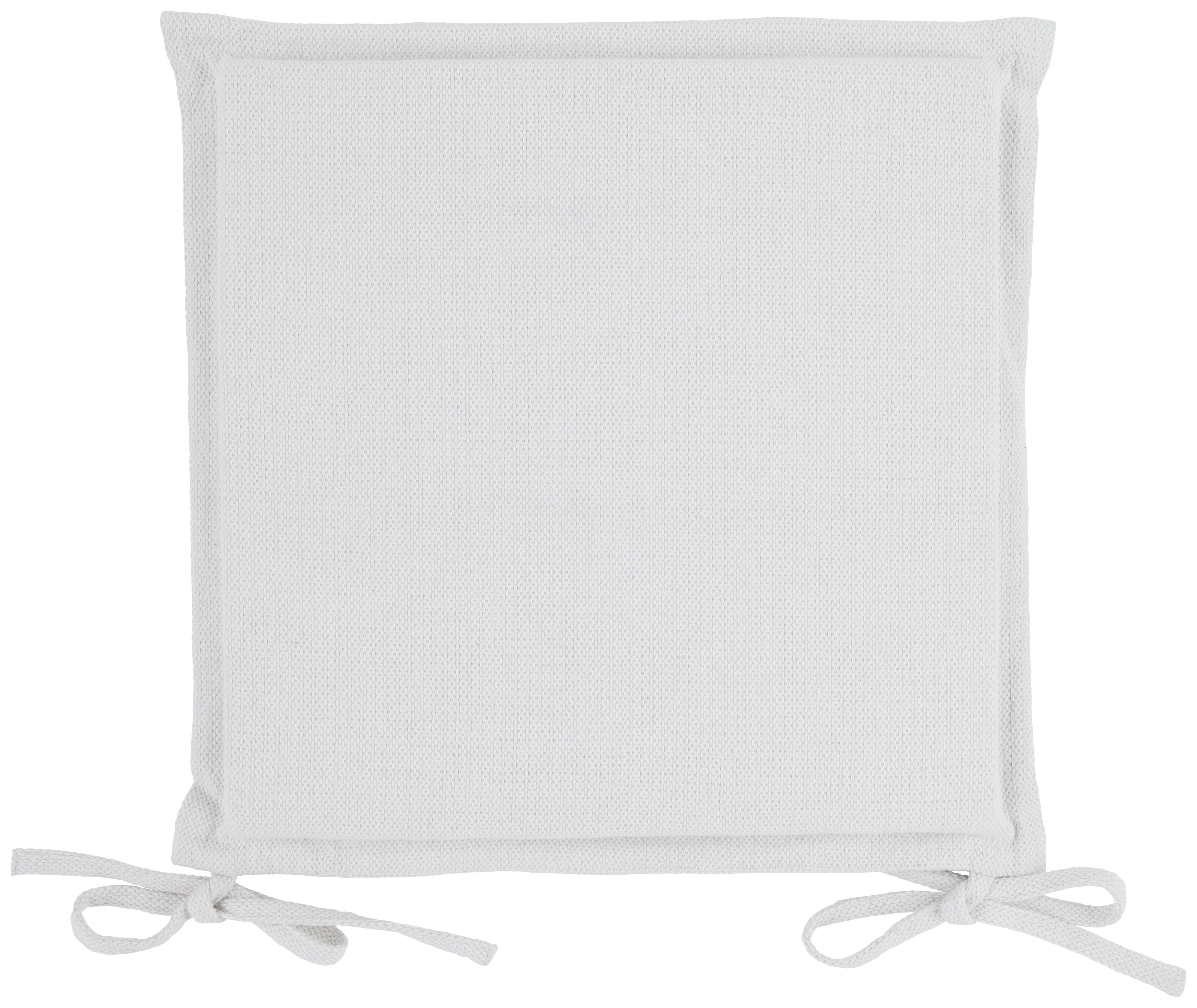 Sitzkissen Vincent in Weiss ca. 40x40cm - Weiss, Modern (40/40/3cm) - Modern Living