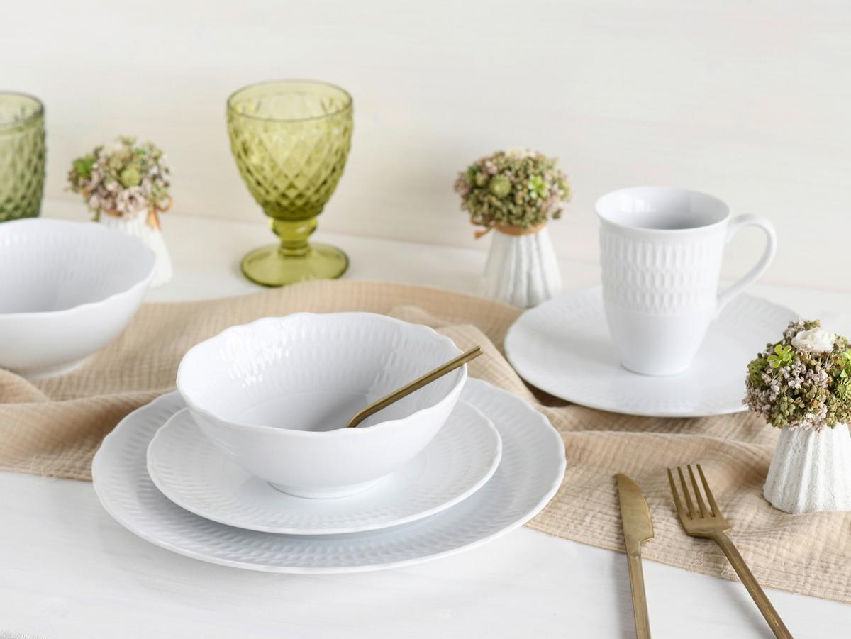 Kombinirani Servis Sofia, 16-Delni - bela, Design, keramika - Creatable