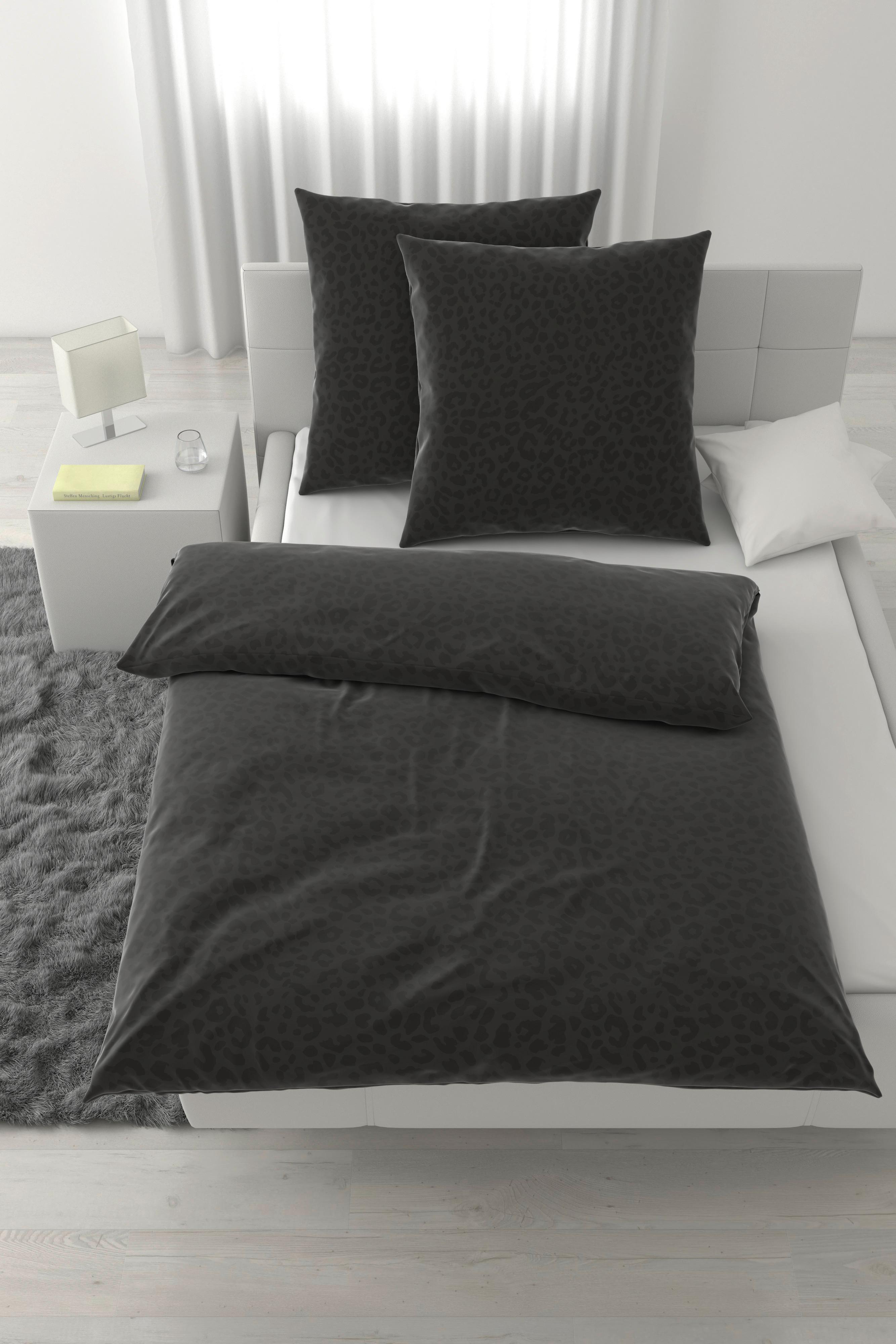 Bettwäsche Animal XXL Schwarz ca. 200x200cm - Schwarz, KONVENTIONELL, Textil (200/200cm) - Mömax