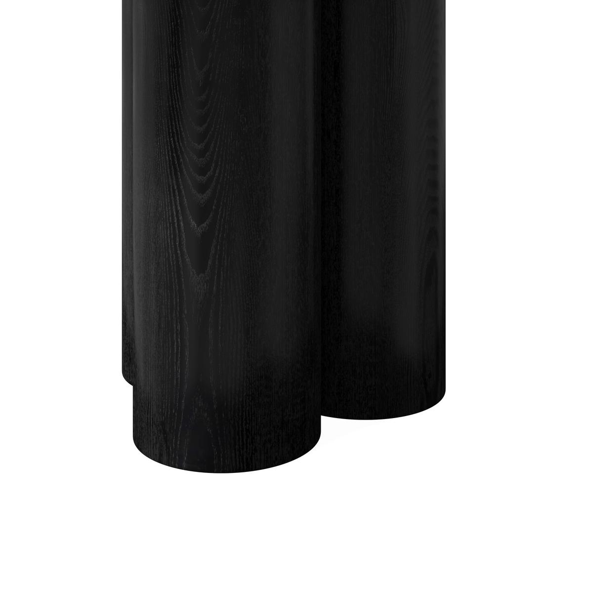 Jedilna Miza Kiano, Črna, Porcelan, Ø 130cm - črna, Moderno, leseni material/les (130/75cm) - Bessagi Home