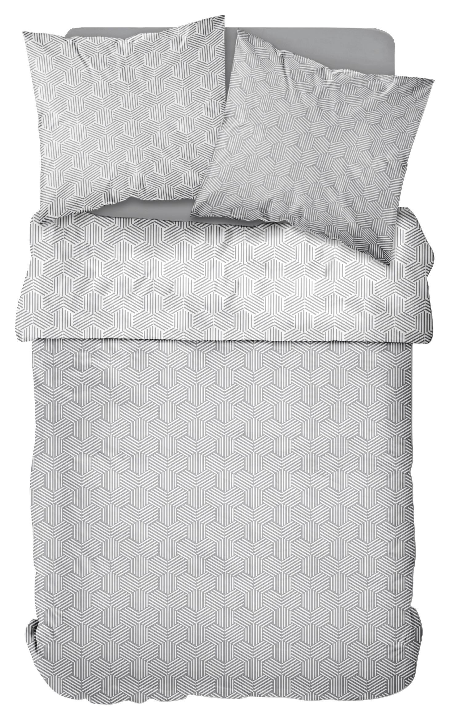 WENDEBETTWÄSCHESET COLLEEN XXL - Weiss/Grau, Natur, Textil (200/210cm)